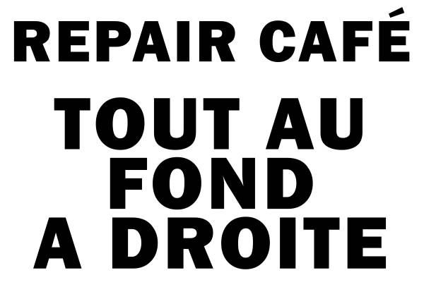 Avoir un texte en gras et très contrasté (la couleur noire !) est bien visible, même de loin. Affiche au format A3